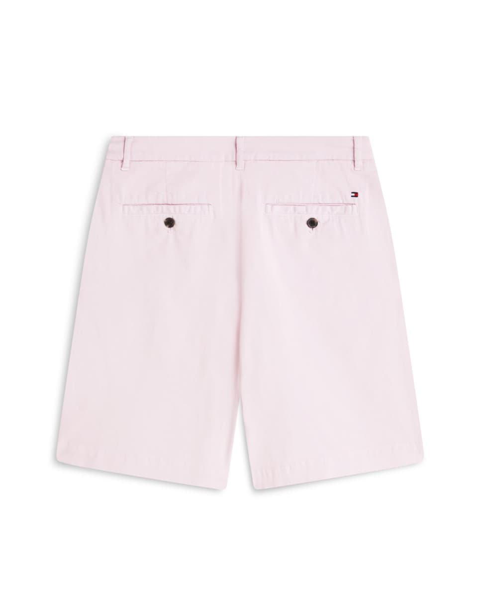 Bermudas Chino de Cintura Média e Corte Regular Rosa-claro-2
