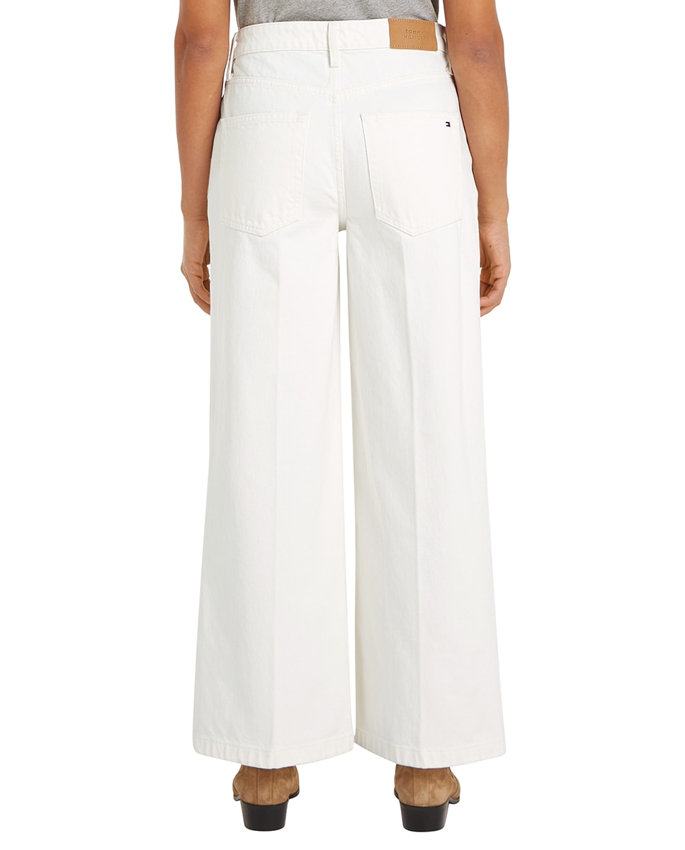 Jeans Straight de Cintura Subida Branco-2