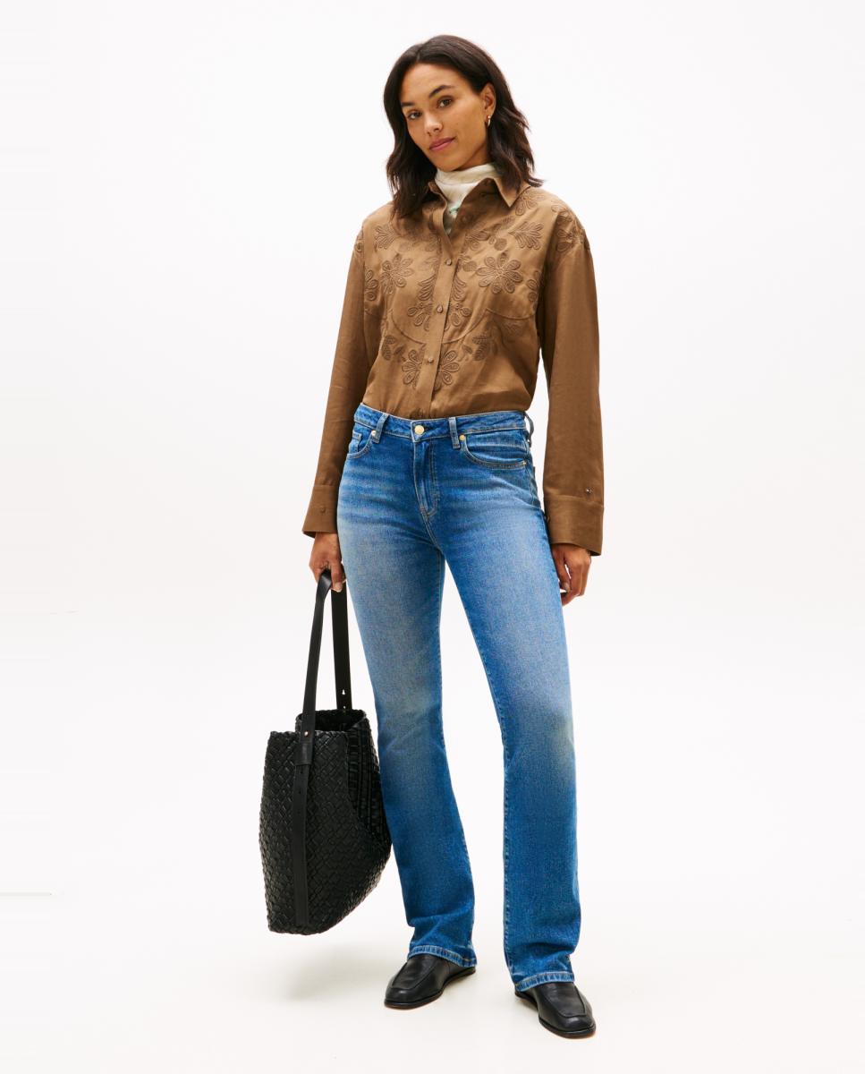 Jeans à Boca de Sino Azul-1