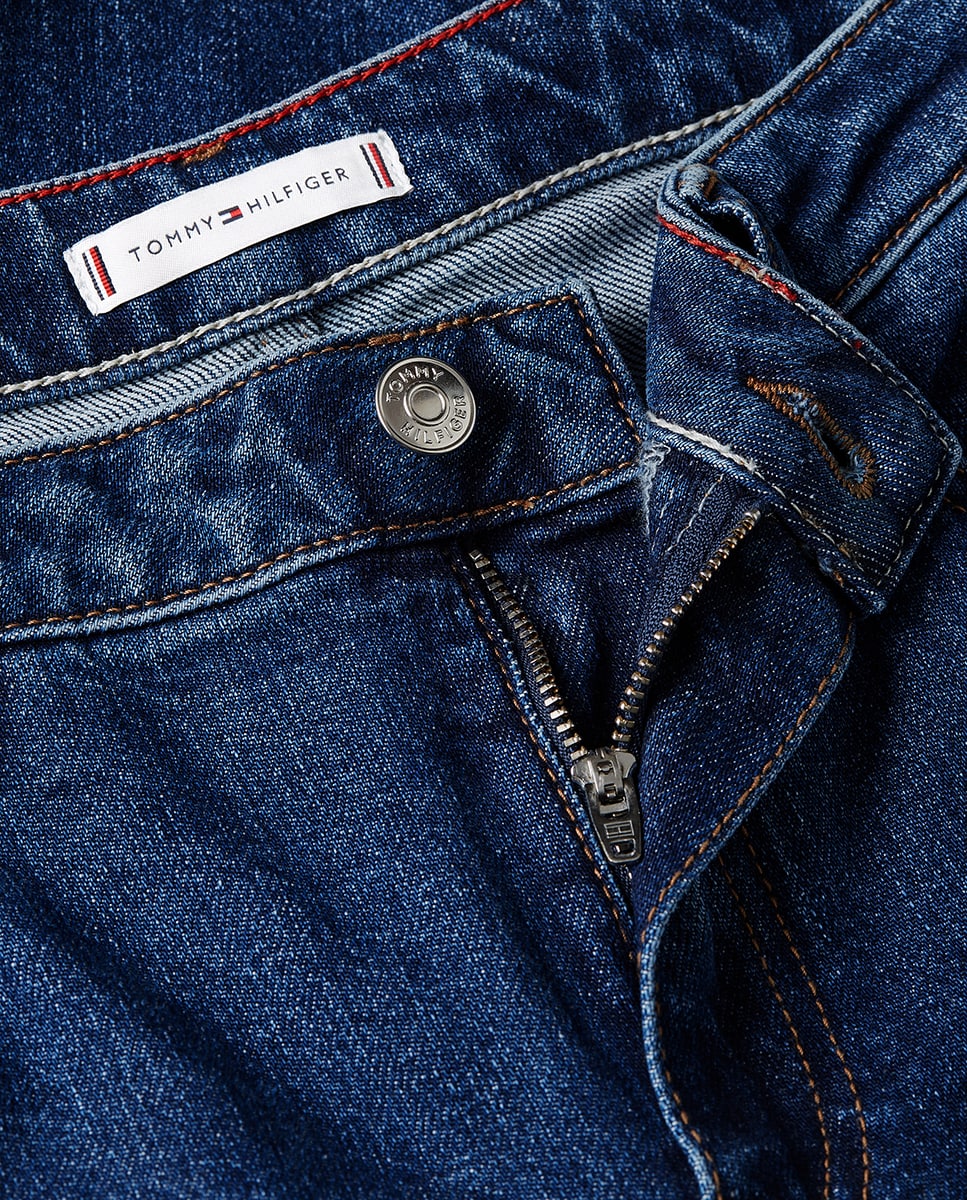 Jeans Straight Clássicas Azul-3