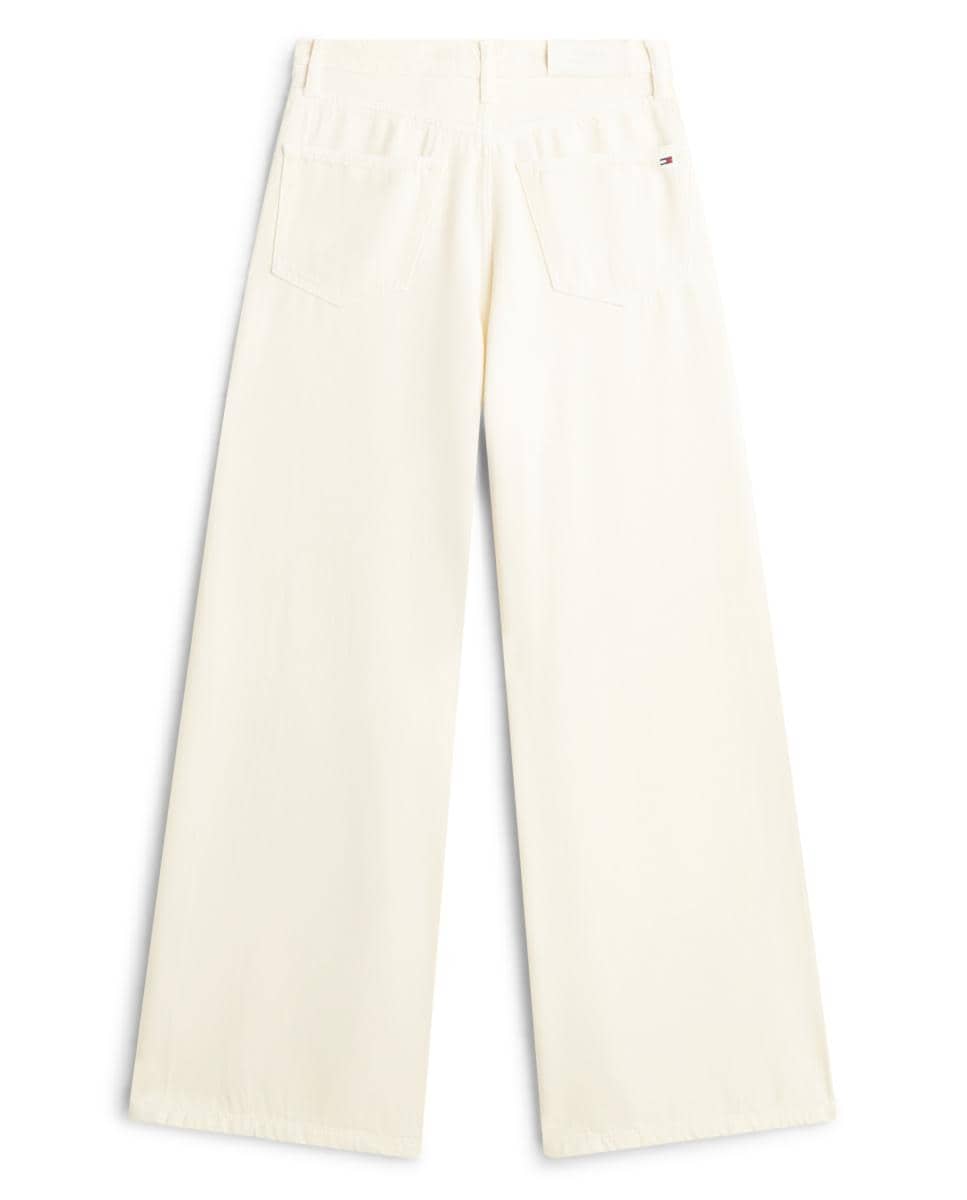 Jeans de Cintura Subida e Perna Larga Cru-2