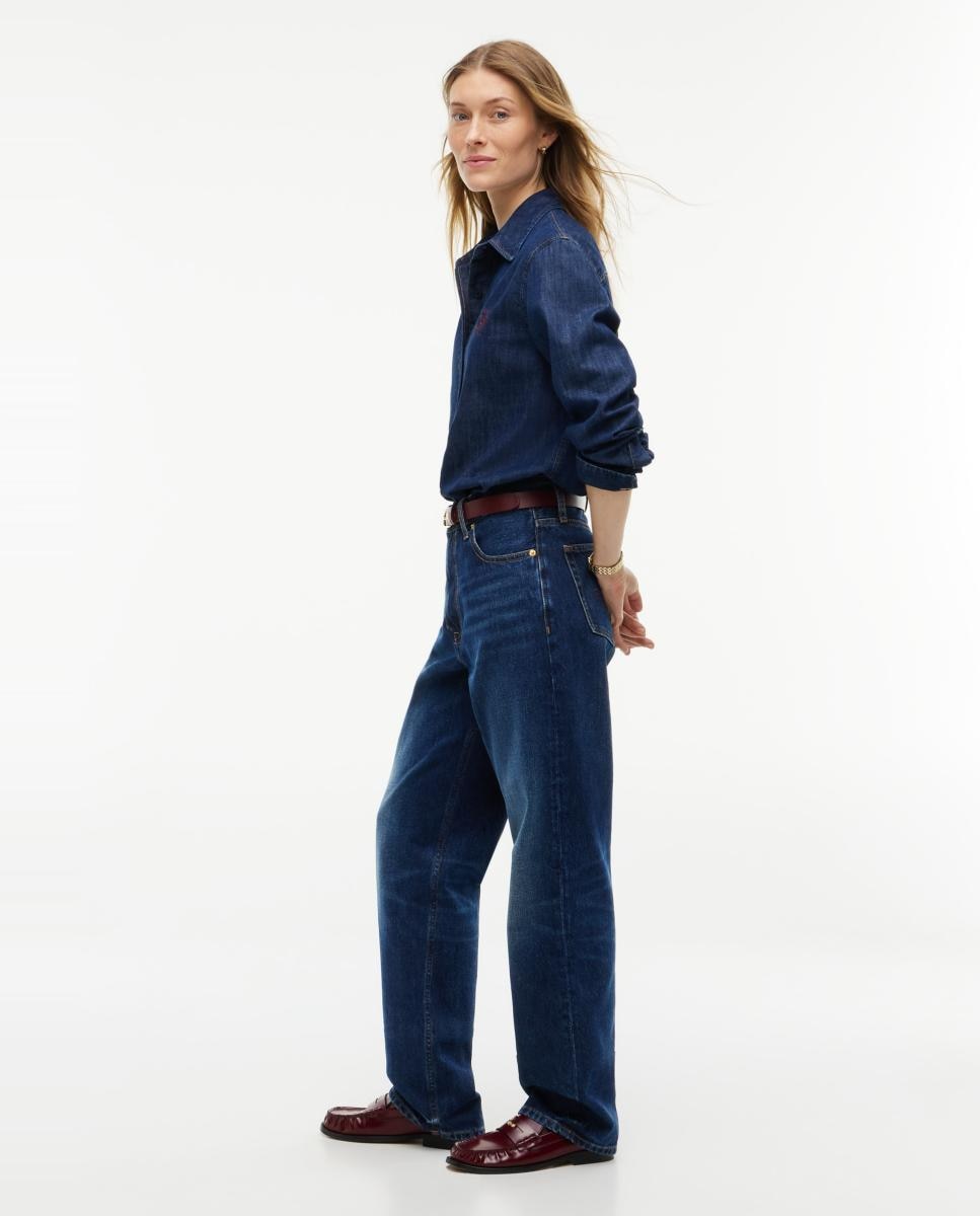 Jeans de Algodão Azul-2