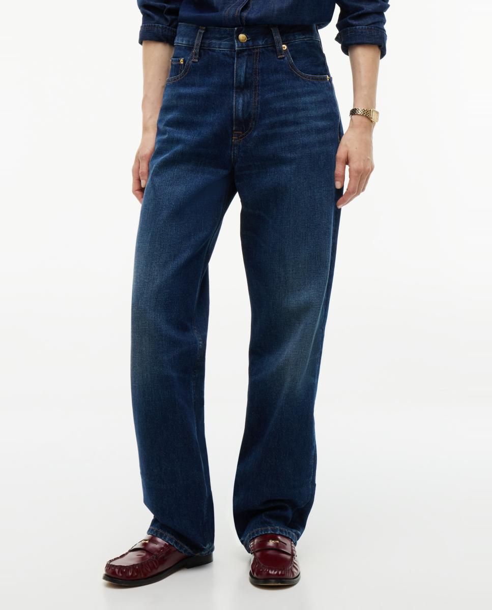 Jeans de Algodão Azul-6