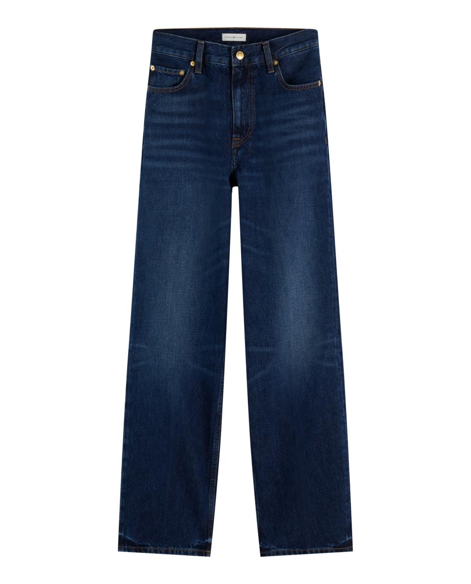 Jeans de Algodão Azul-7