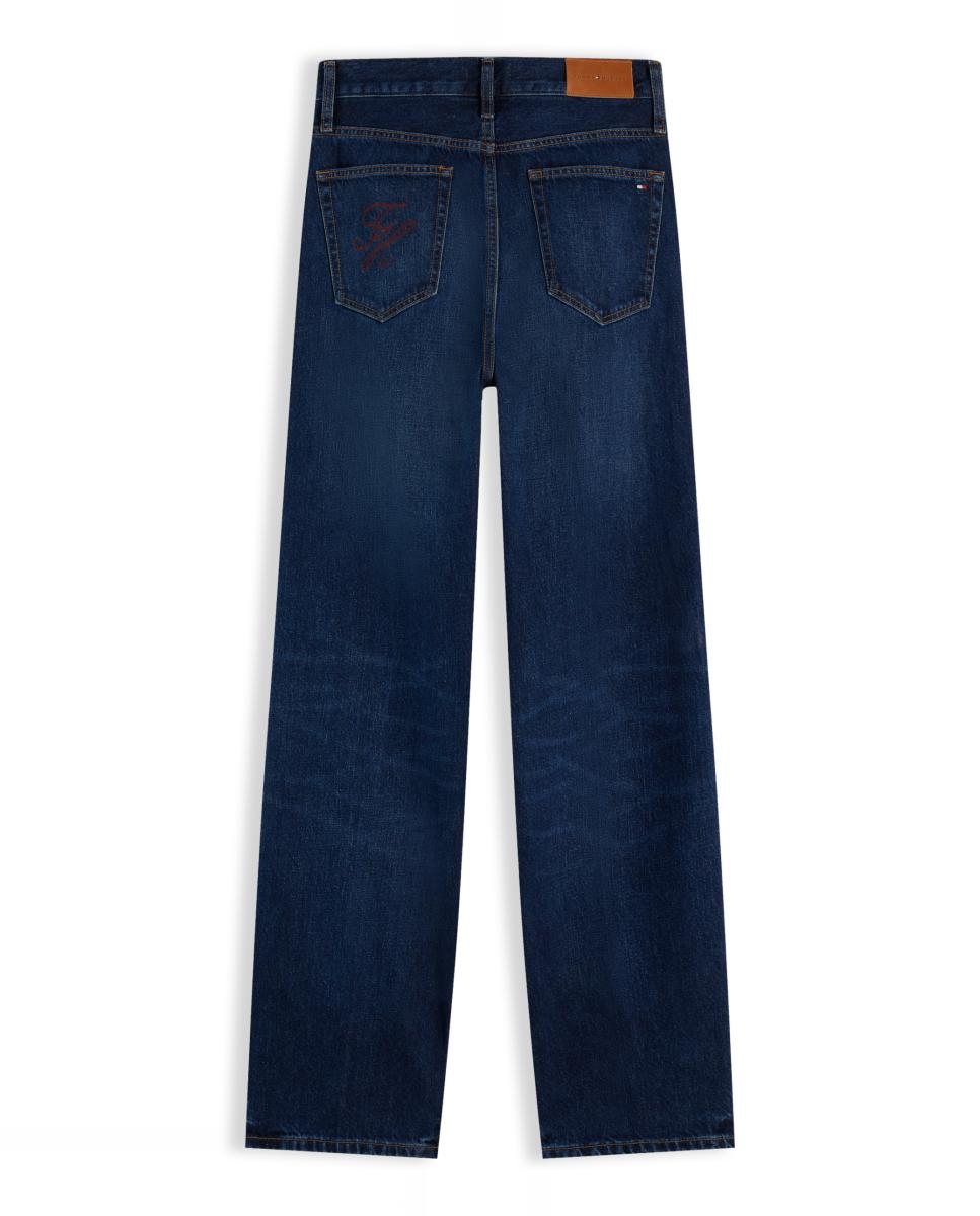 Jeans de Algodão Azul-8