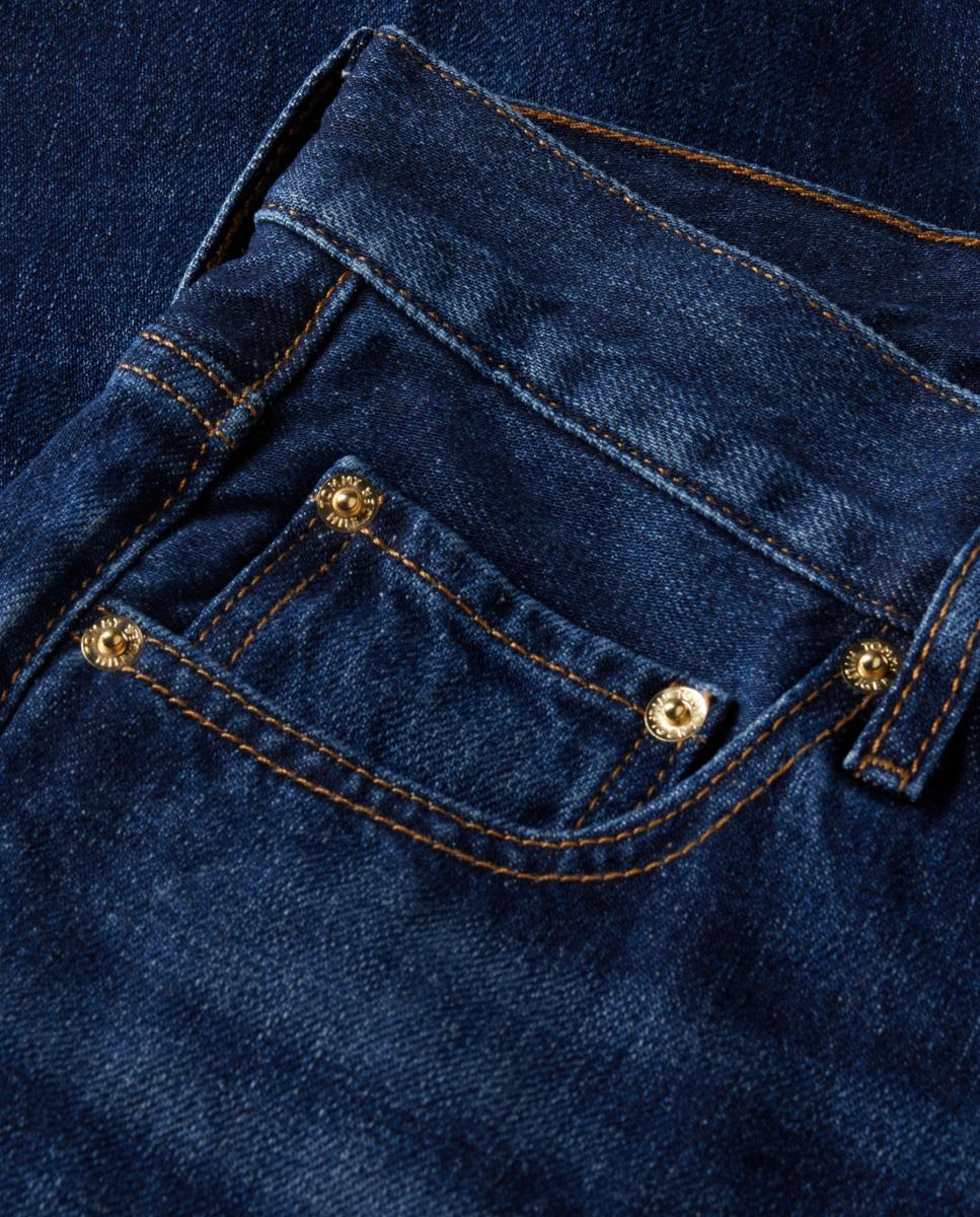 Jeans de Algodão Azul-11