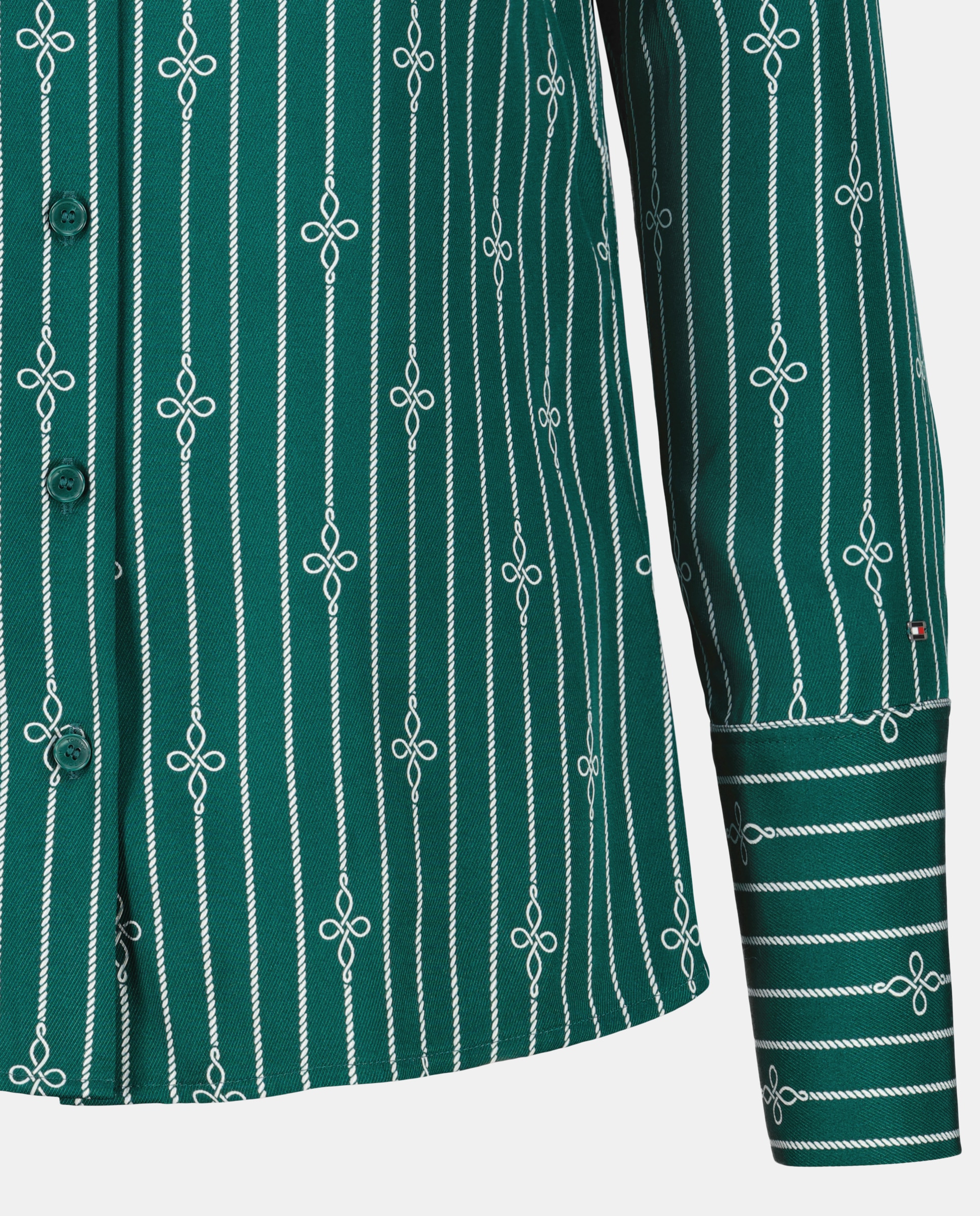 Camisa de mujer fluida y estampada - Tommy Hilfiger - Verde oscuro Verde oscuro-5