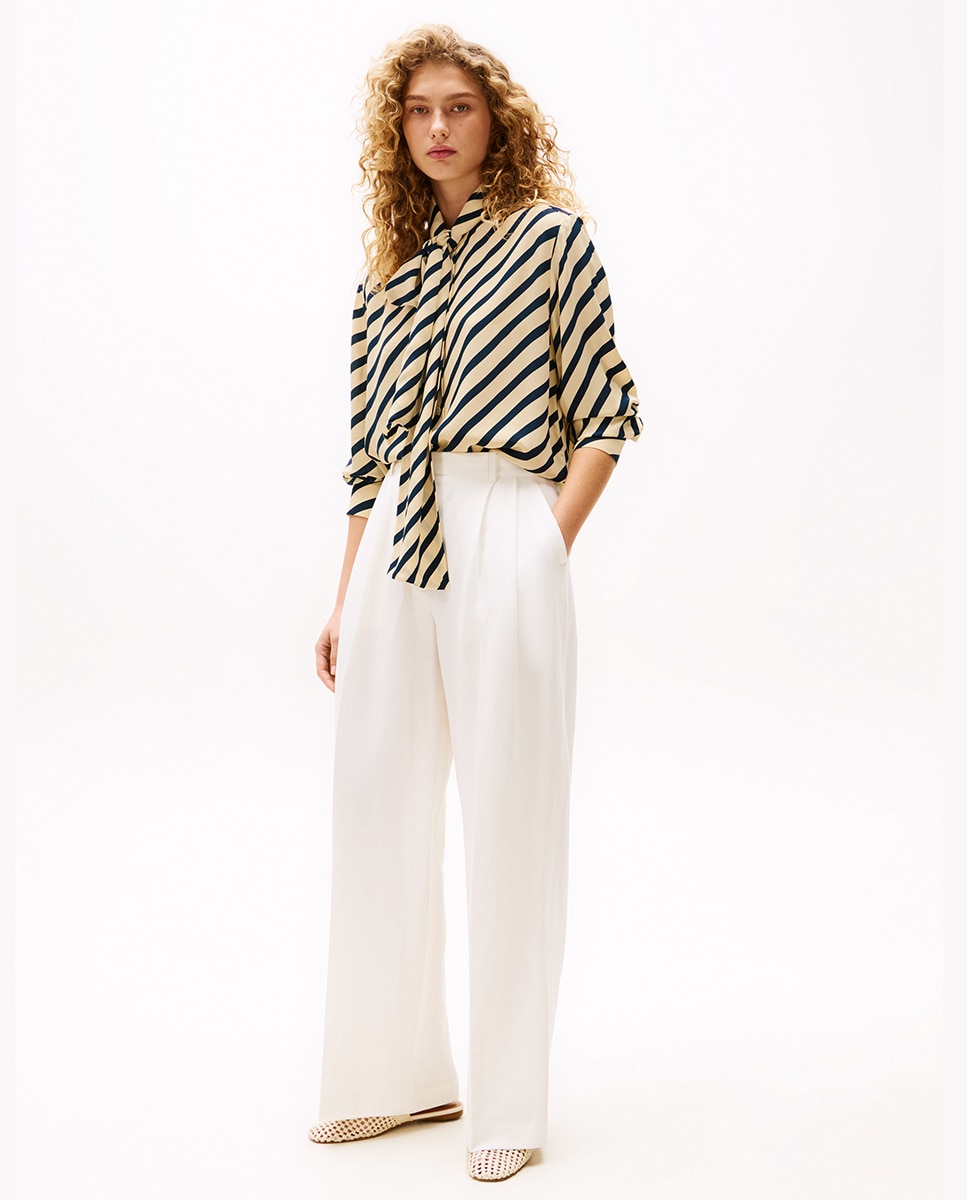 TH X SRG Blusa Fluida Azul-5