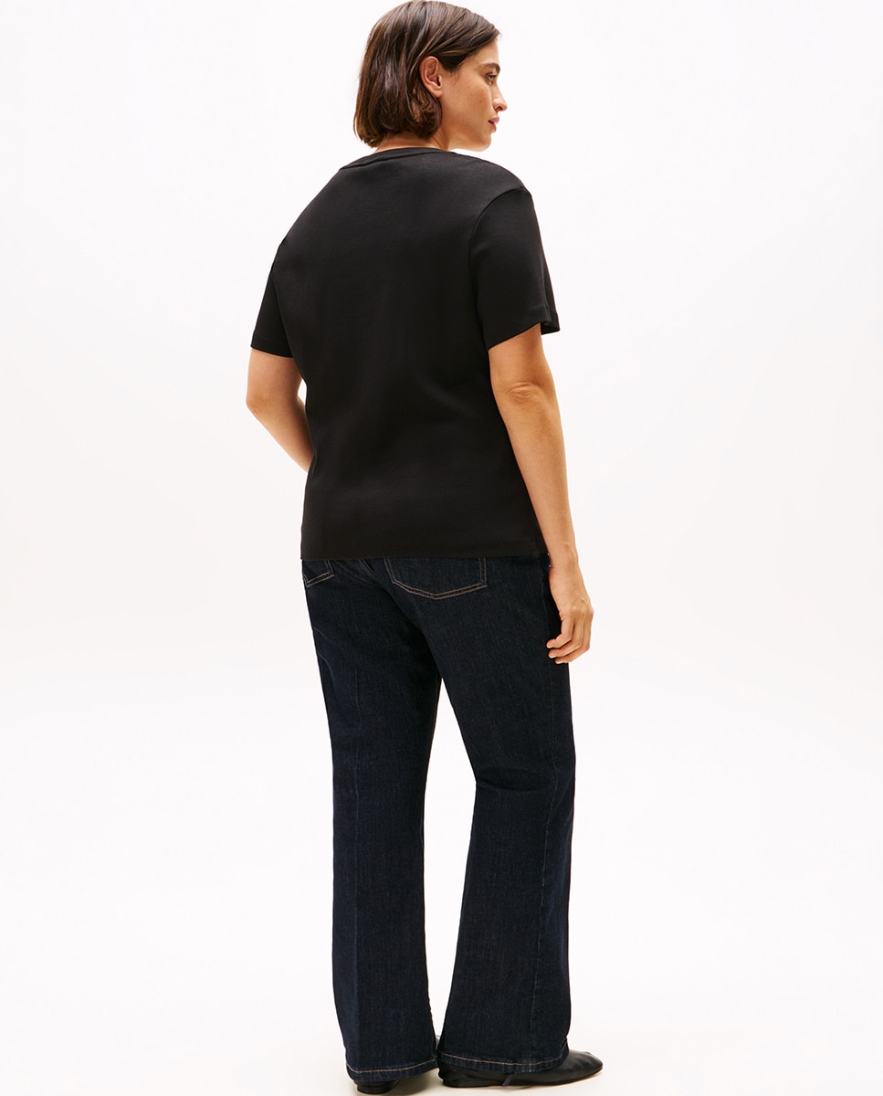 T-shirt Curve de Manga Curta Slim Cody Preto-4