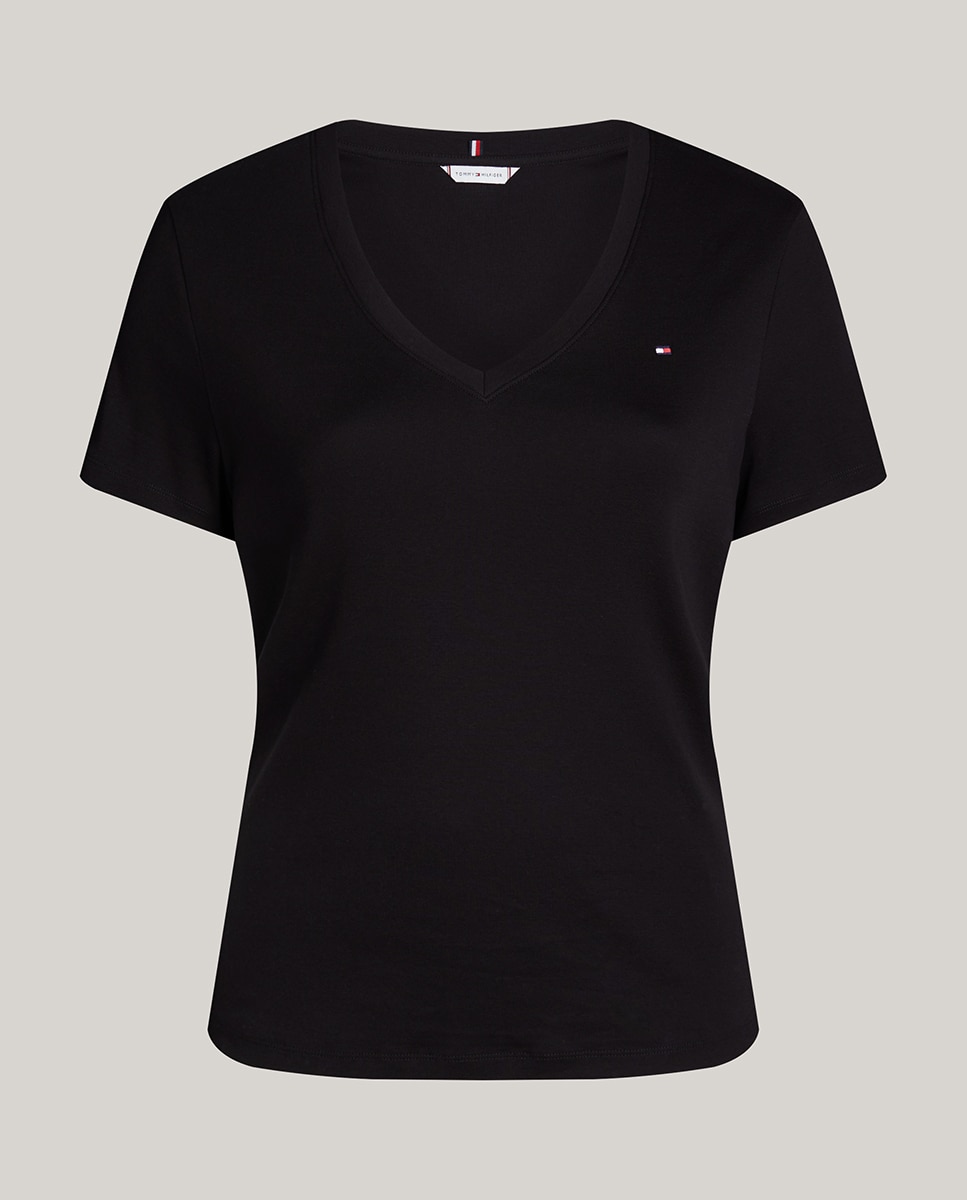 T-shirt Curve de Manga Curta Slim Cody Preto-5