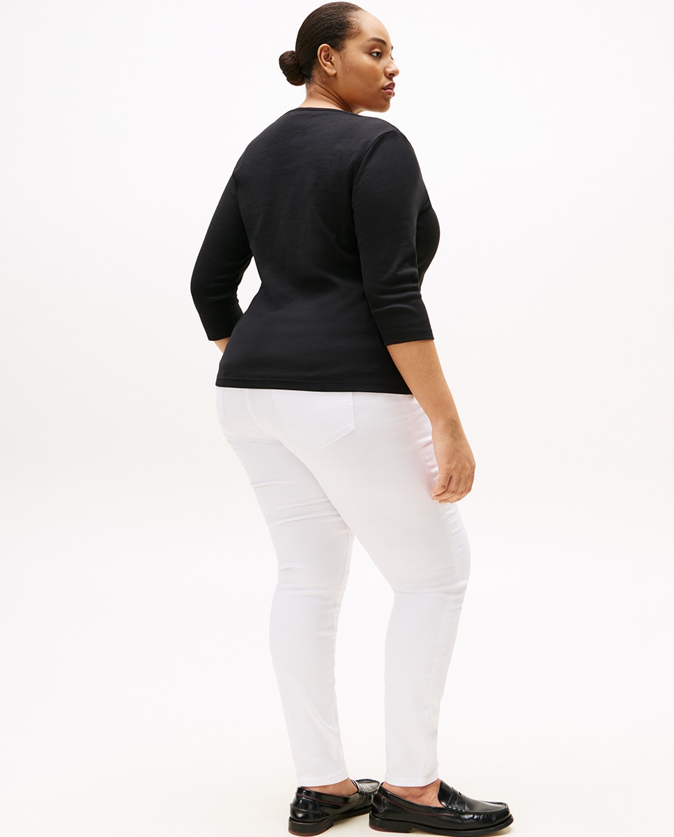 T-shirt Curve de Manga 3/4 Slim Cody Preto-4