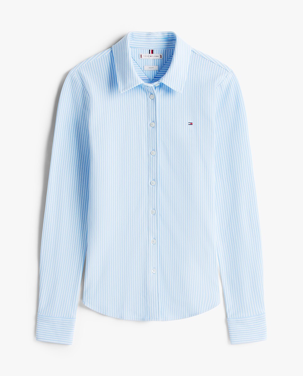 Camisa Piqué Slim Azul-claro-4