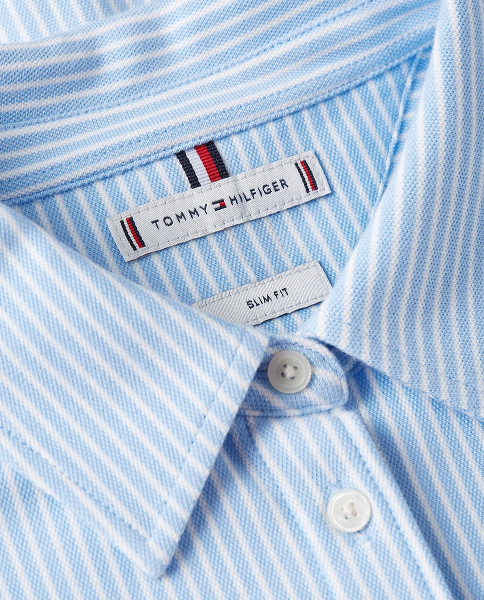Camisa Piqué Slim Azul-claro-5