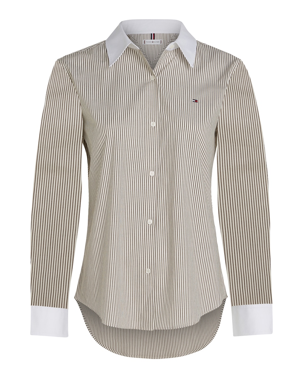 Camisa Regular Castanho-1