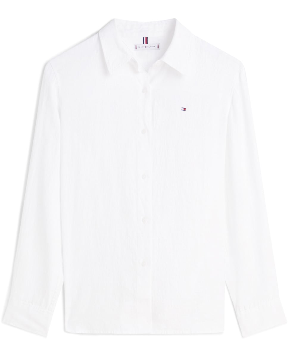 Camisa de Linho com Silhueta Relaxed Branco-4