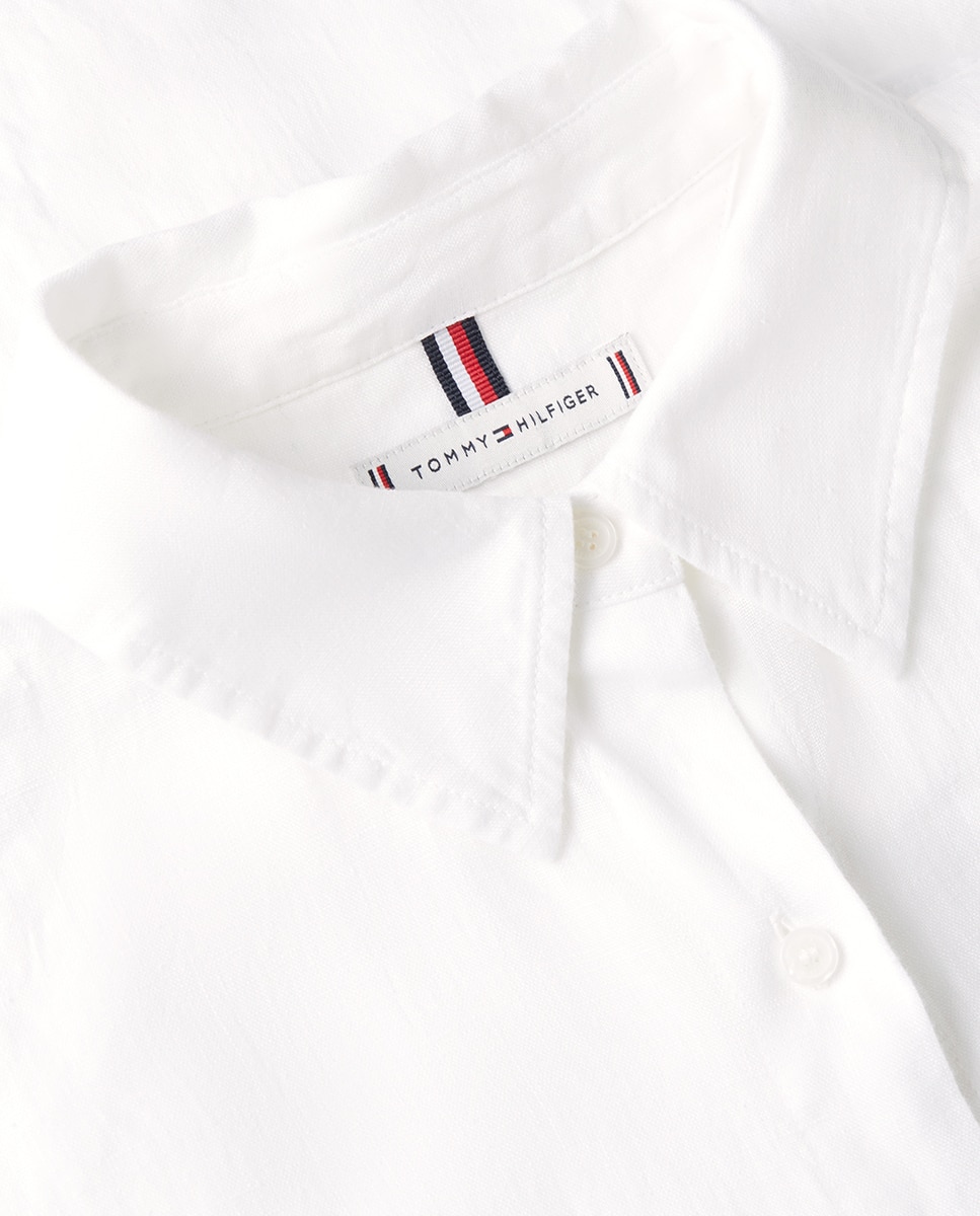 Camisa de Linho com Silhueta Relaxed Branco-6