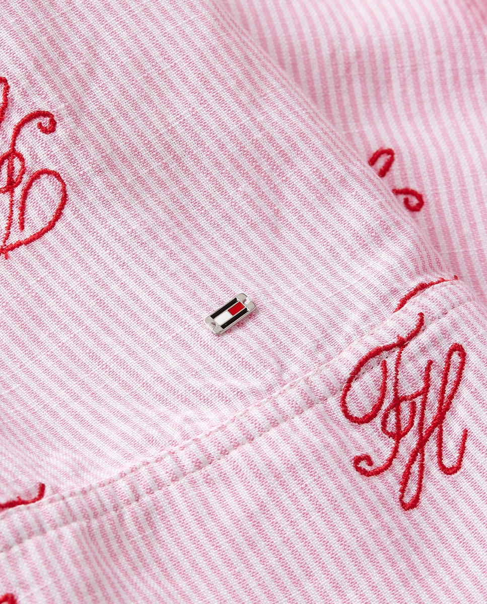 Camisa Relaxed Fit com Estampado TH Rosa-claro-7
