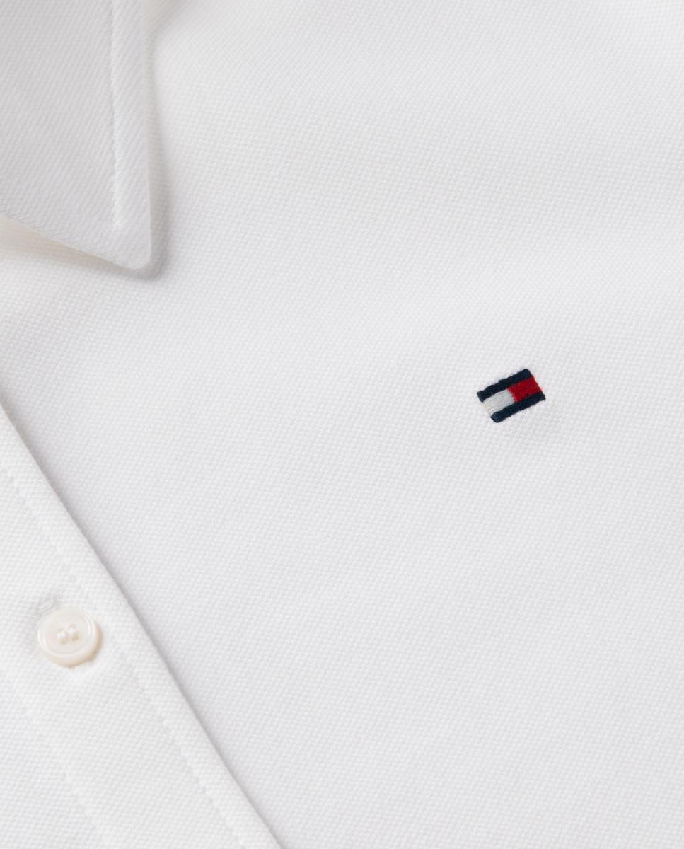 Camisa em Tecido Piqué com Manga Curta Branco-6