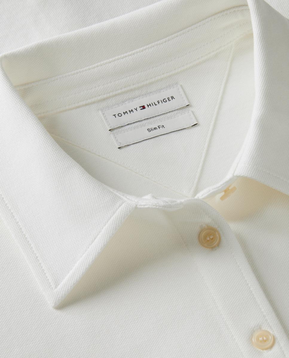 Camisa em Tecido Piqué com Manga Curta Branco-7