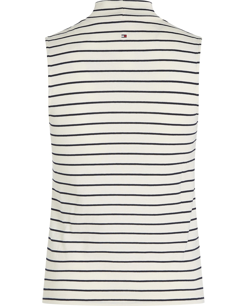 Top de mujer sin mangas y cuello perkins - Tommy Hilfiger - Crudo Crudo-5