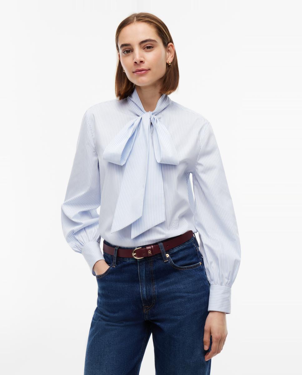 Imagem 0 de Camisa de Manga Comprida com Laço no Colarinho