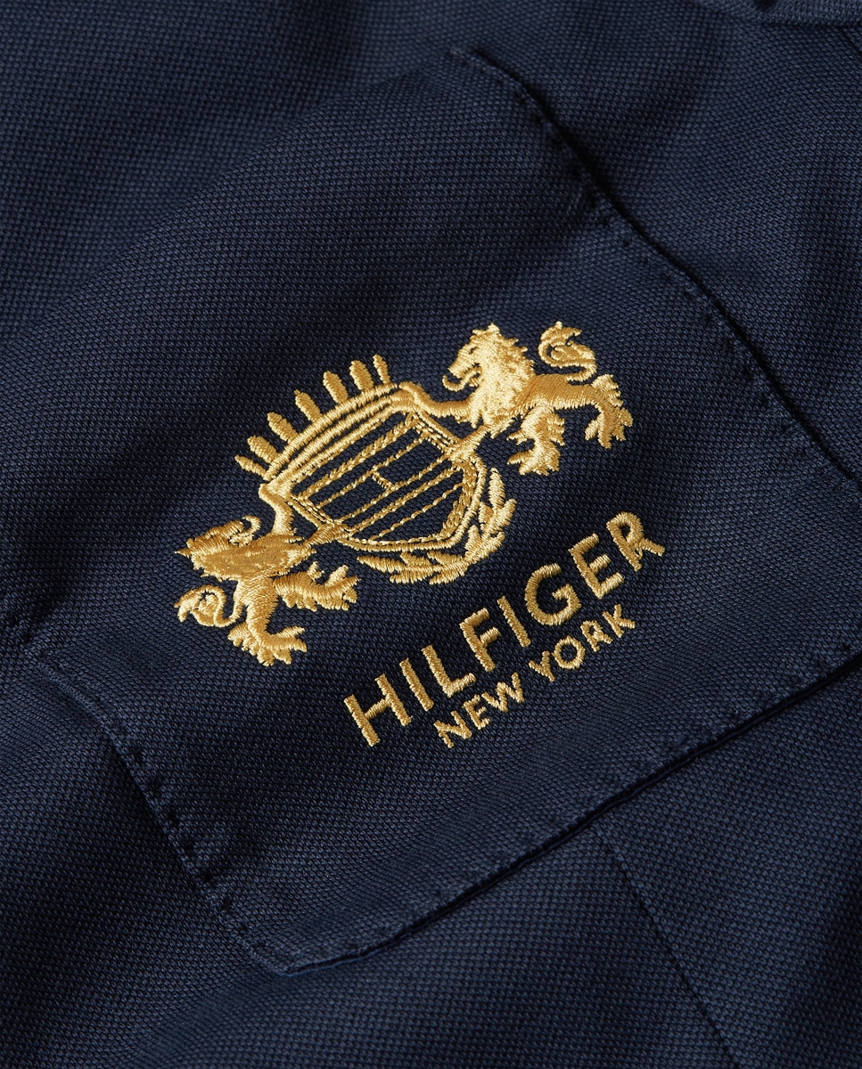 Blazer de Piqué com Bolsos Azul-marinho-3