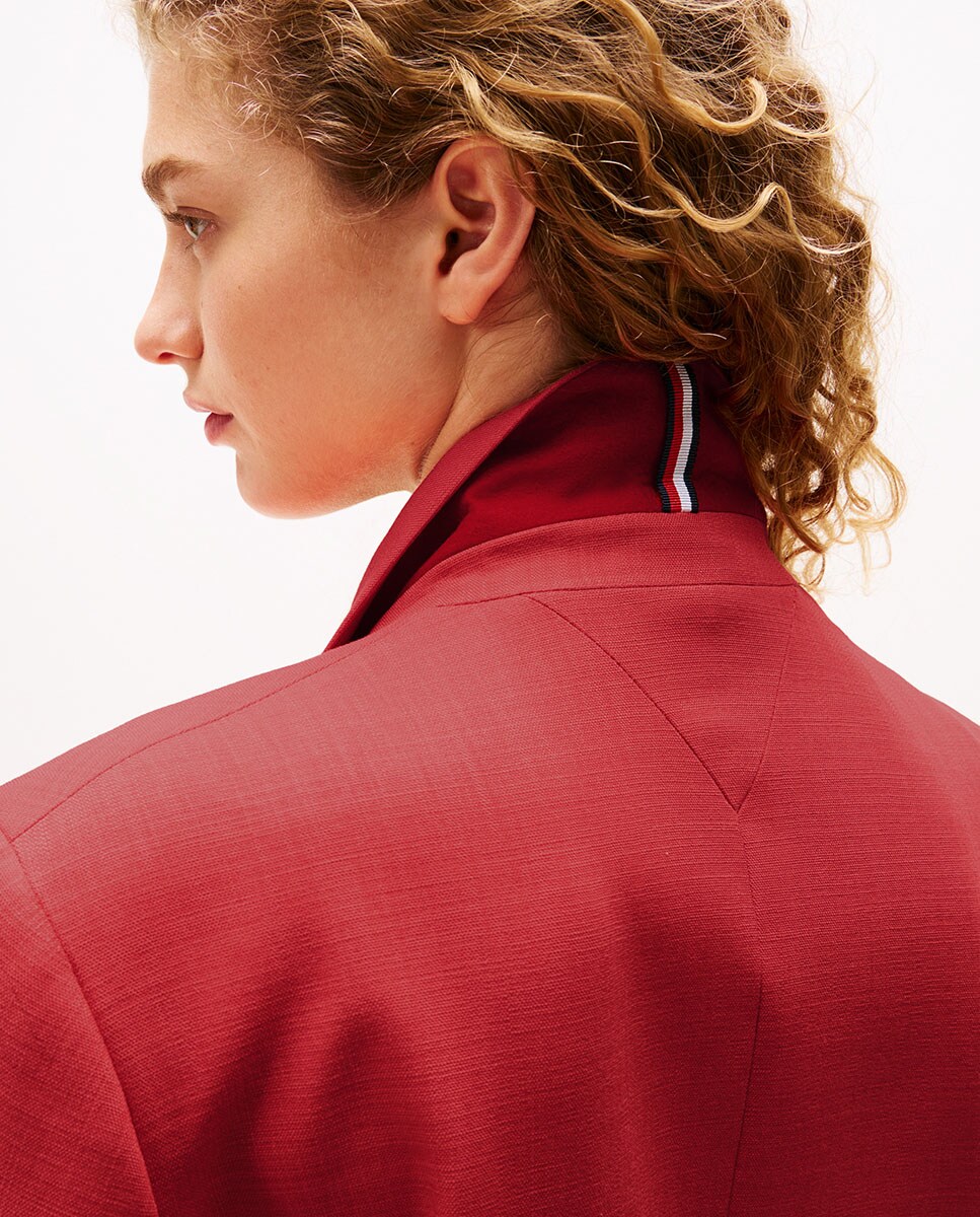 TH X SRG Blazer de Fato com Botões Bordeaux-5