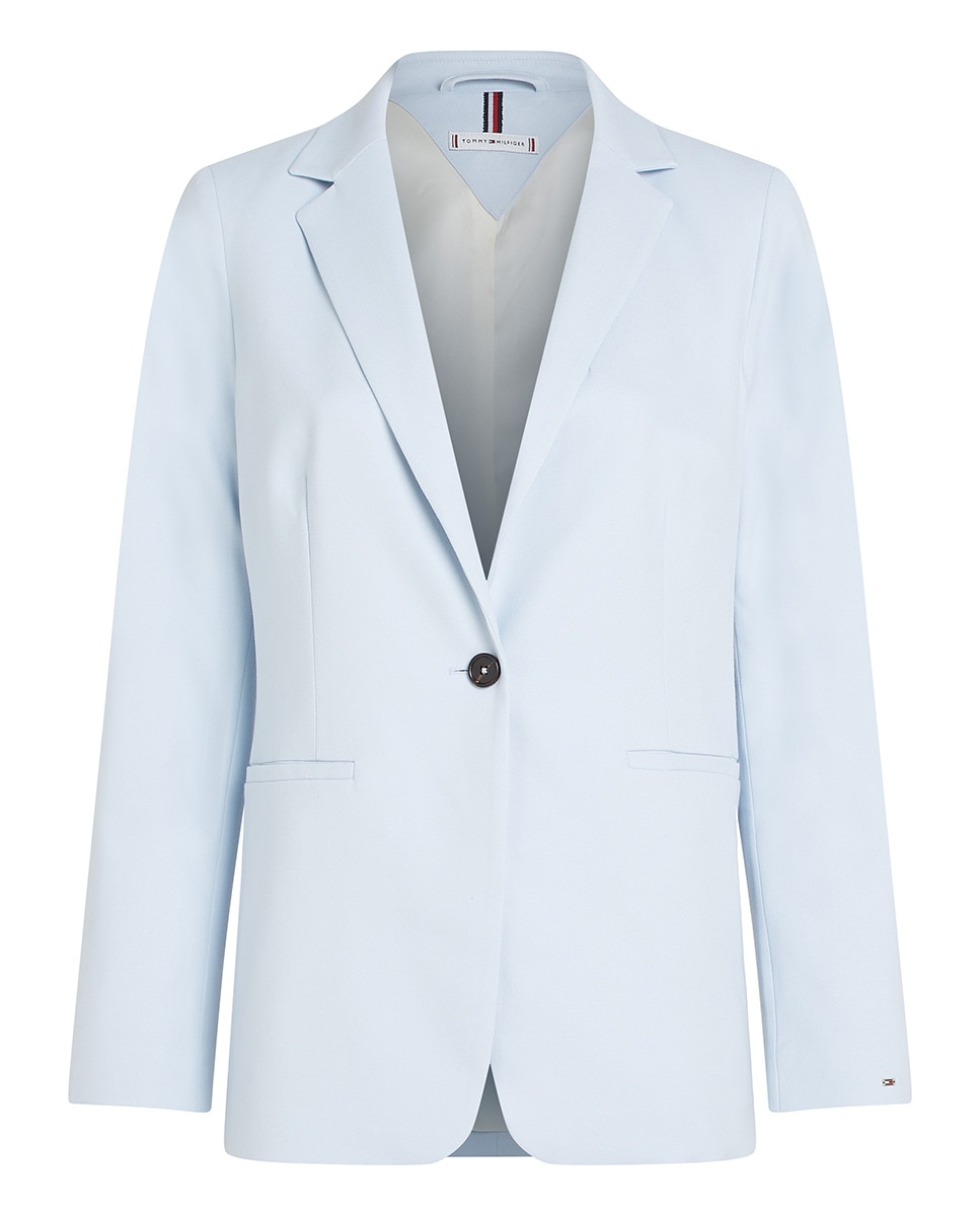 Blazer com Fecho de um Botão Azul-claro-4