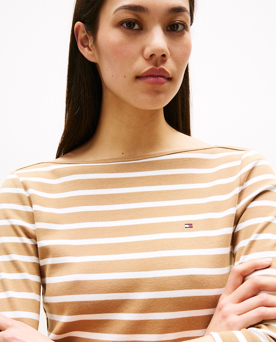T-shirt de Manga 3/4 Slim Cody Camel-2