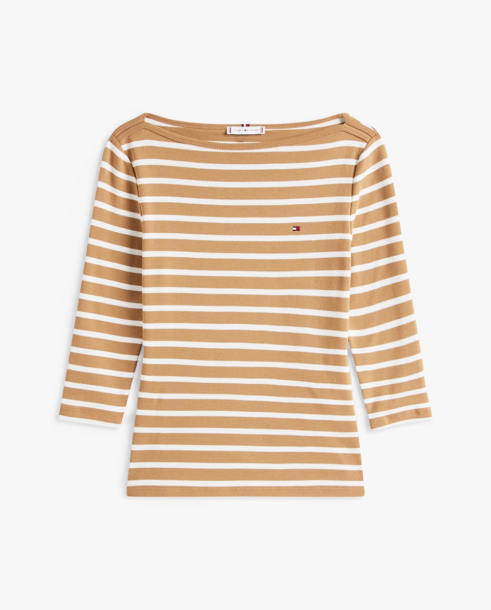 T-shirt de Manga 3/4 Slim Cody Camel-5