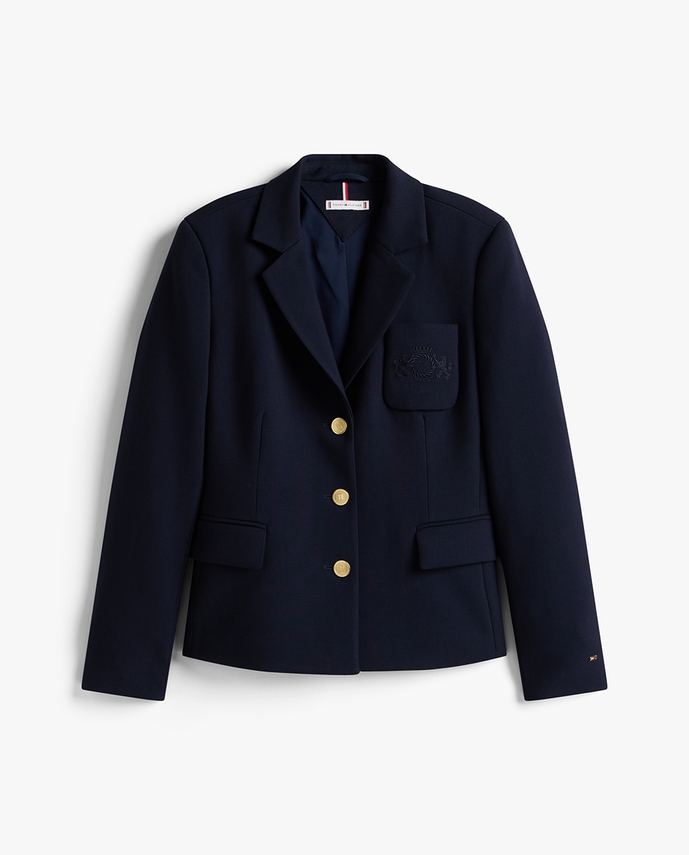 Blazer de Malha Slim Azul-marinho-4