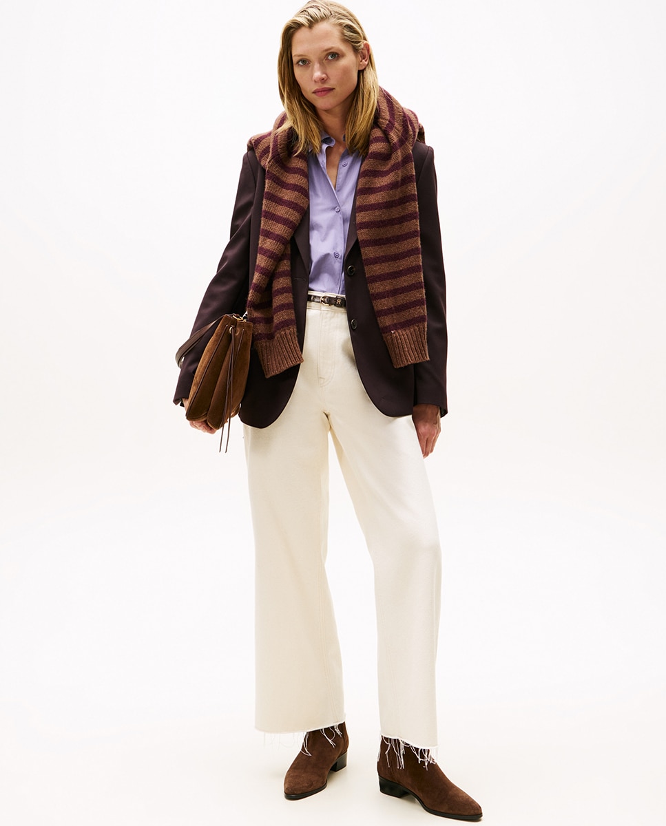 Blazer de Lã Regular Bordeaux-5