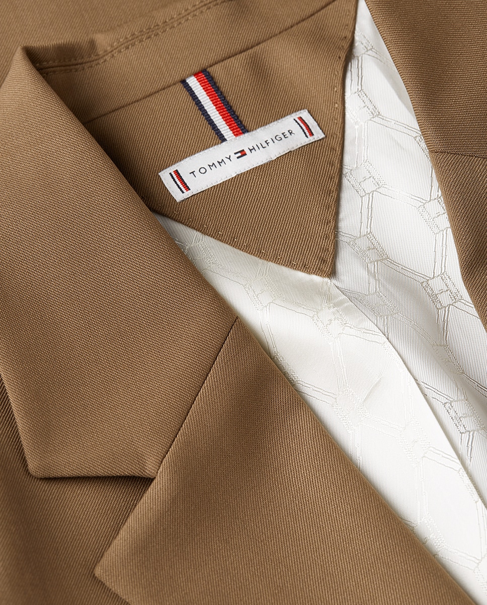 Blazer com Estrutura e Silhueta Clássica Camel-5