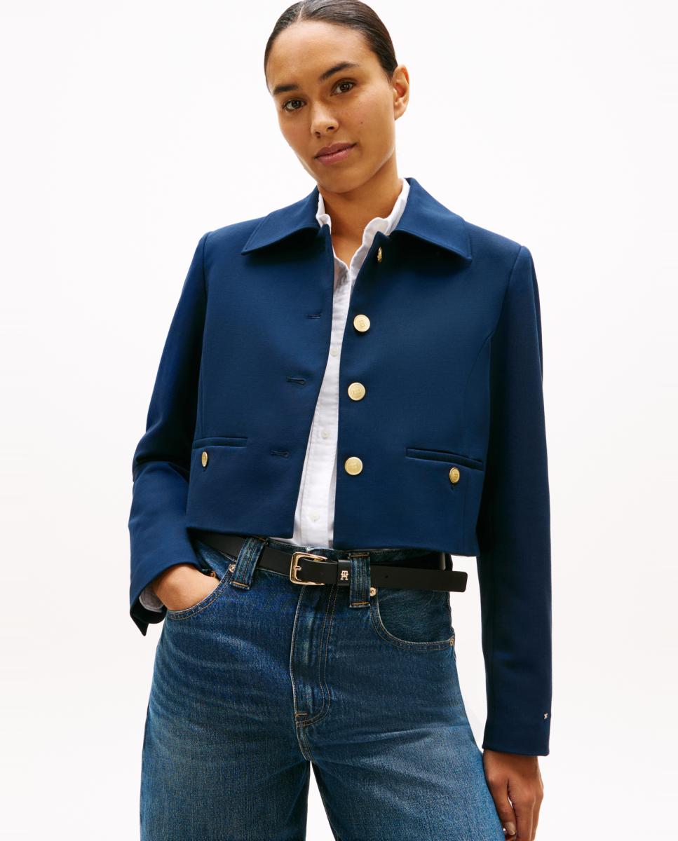 Tommy Hilfiger - Blazer de mujer de punto con cierre de botones.