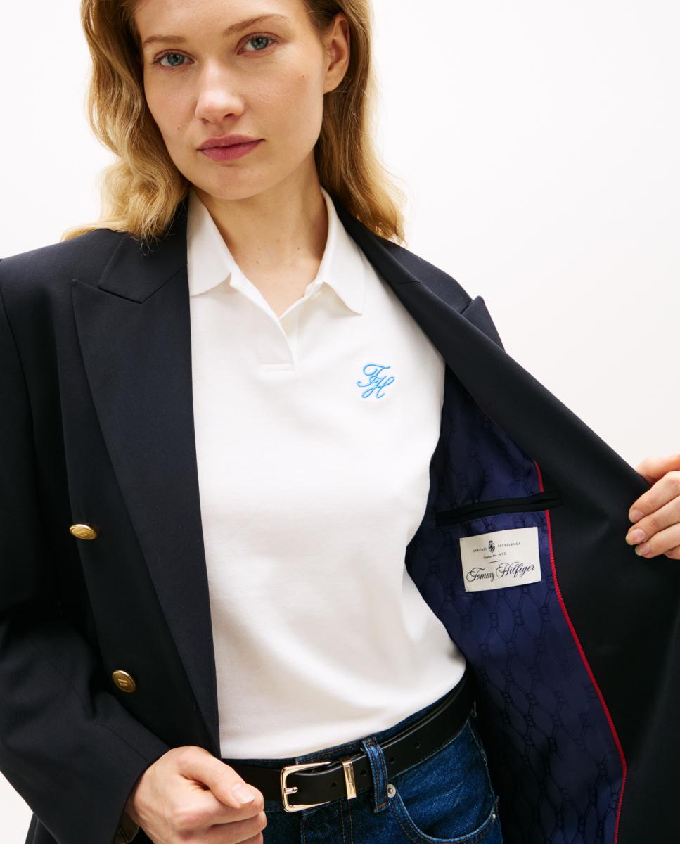 Blazer assertoado com botões dourados Azul-marinho-4