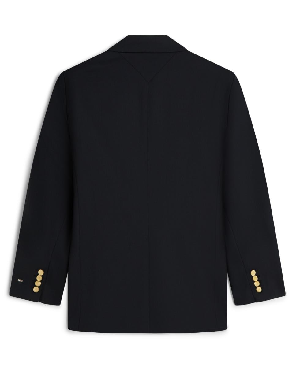 Blazer assertoado com botões dourados Azul-marinho-7