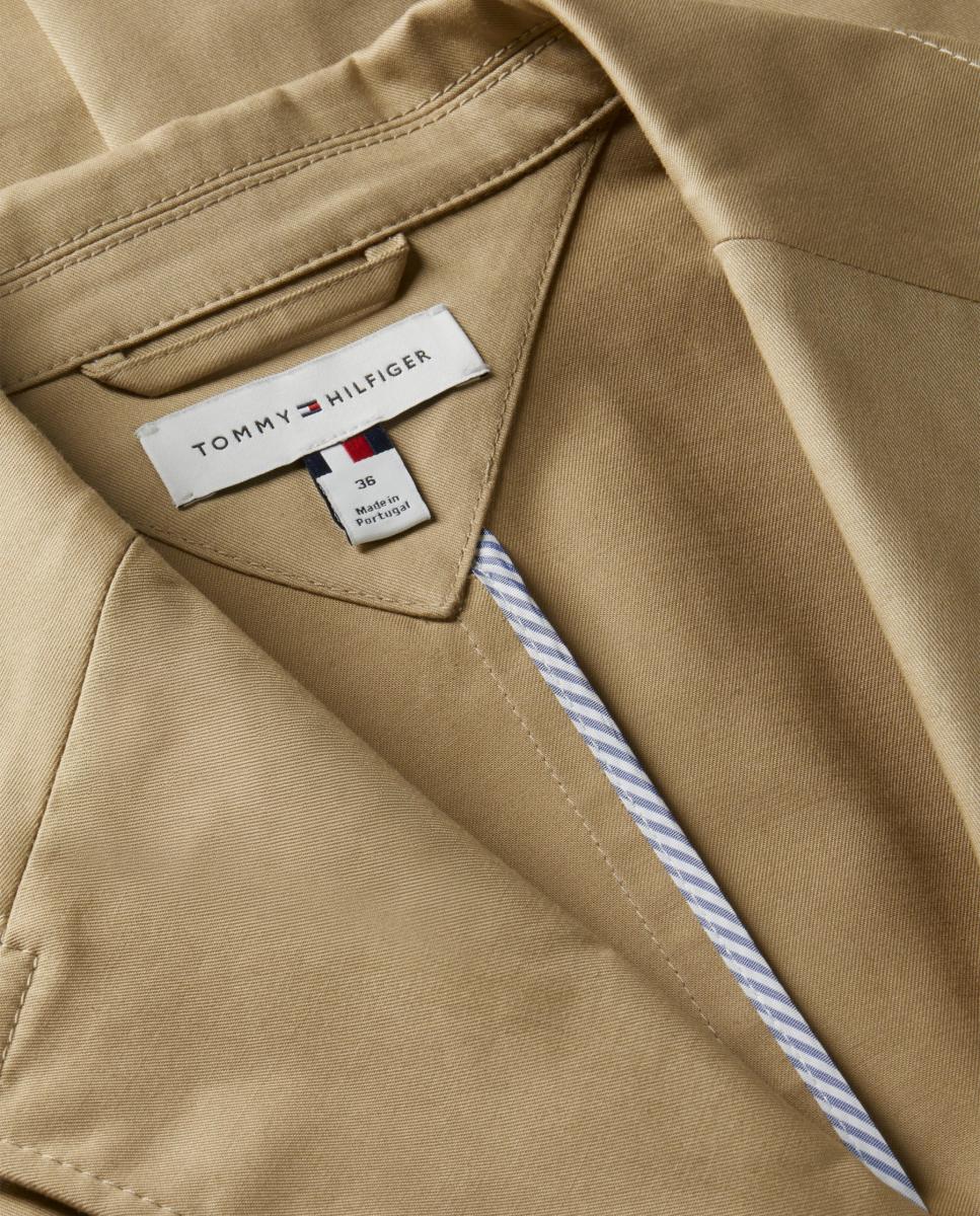Blazer em Tecido Chino com Logótipo no Peito Camel-7