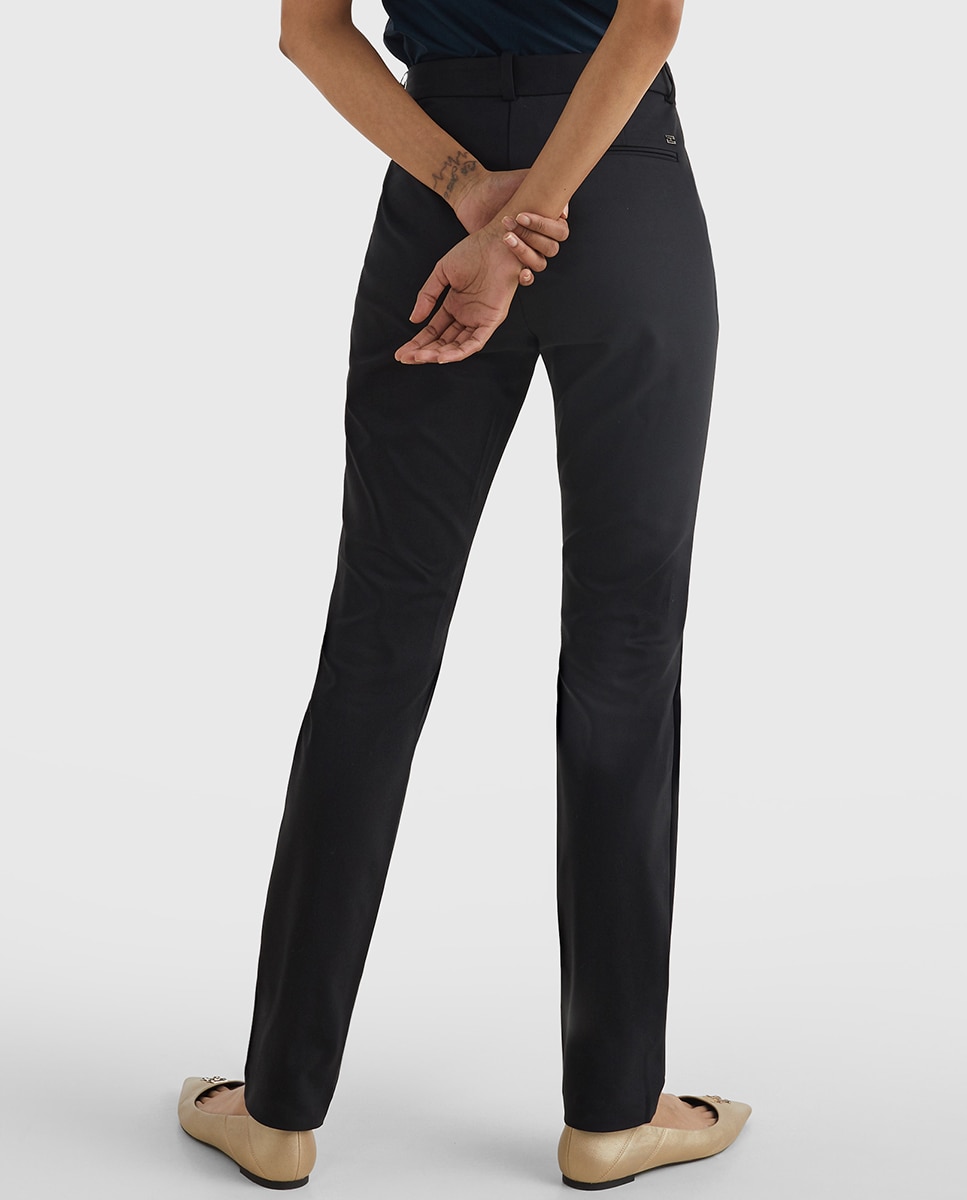 Calças cigarette de mulher Tommy Hilfiger em preto Preto-2