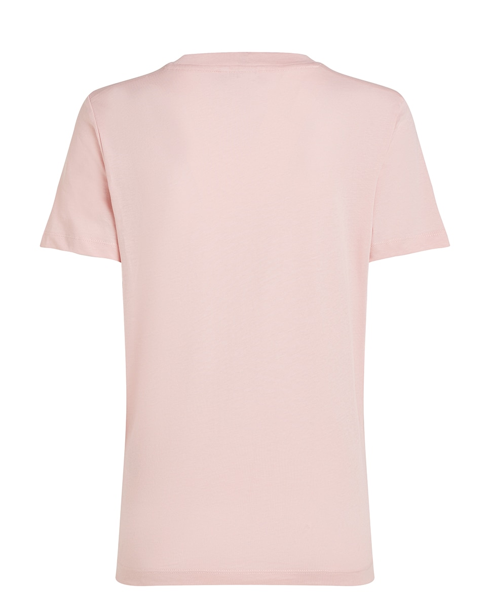 T-shirt de mulher com manga curta e decote redondo Rosa-claro-6