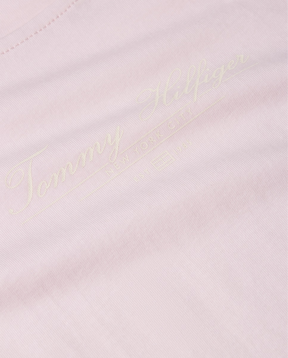 T-shirt Regular de Manga Curta Rosa-claro-3
