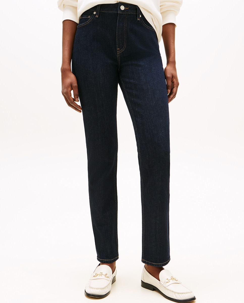 Jeans Skinny com Cintura Regular Azul-2