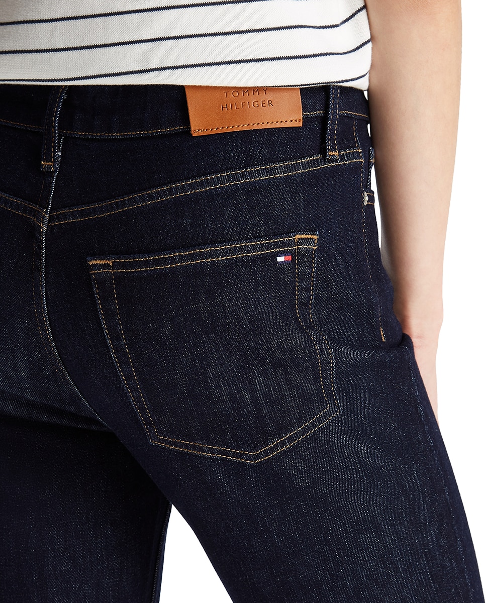 Jeans Skinny com Cintura Regular Azul-5