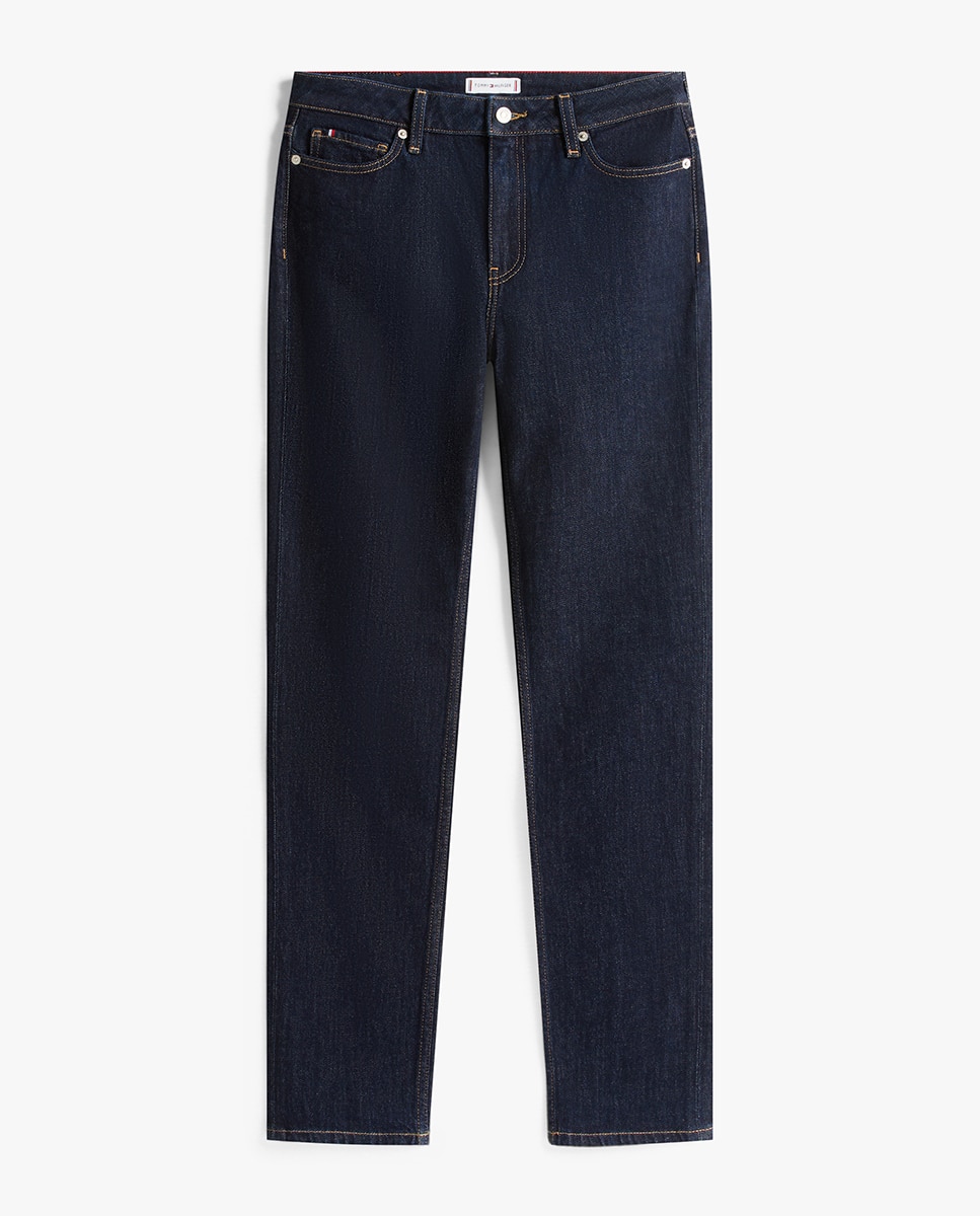 Jeans Skinny com Cintura Regular Azul-6