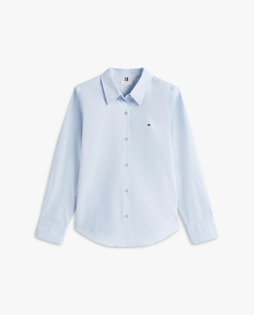 Camisa de Popelina com Manga Comprida Azul-5