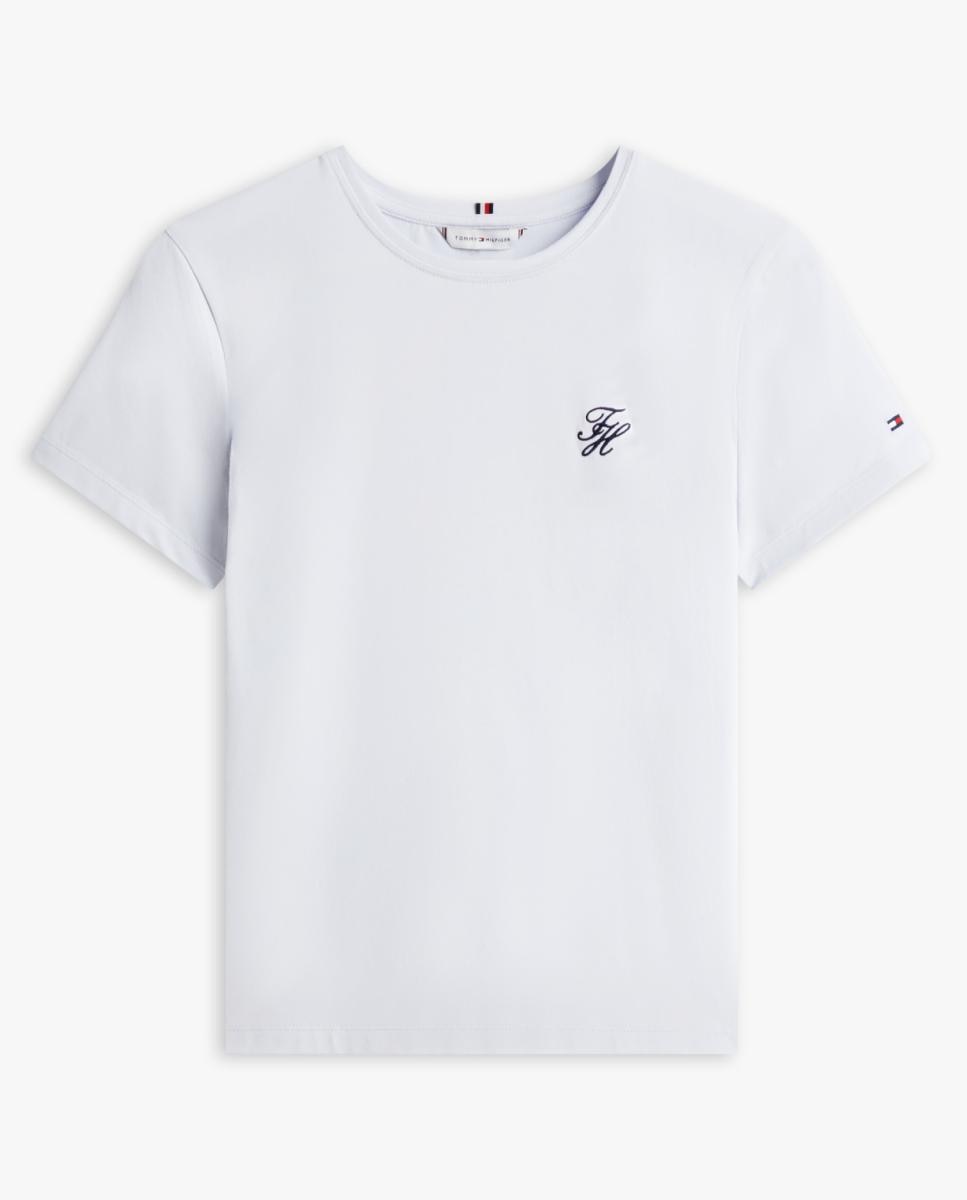 T-shirt com Logótipo Script Bordado Azul-claro-4