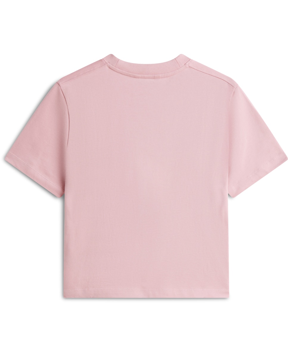 T-shirt com Logótipo Engomado Rosa-5