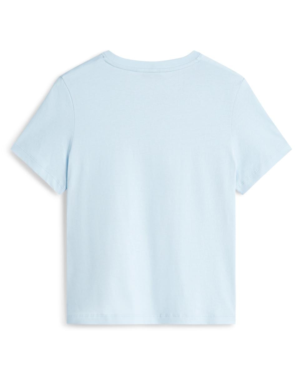 T-shirt com Logótipo no Peito Azul-claro-2