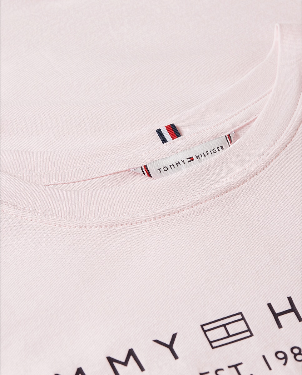 T-shirt com Logótipo no Peito Rosa-claro-3