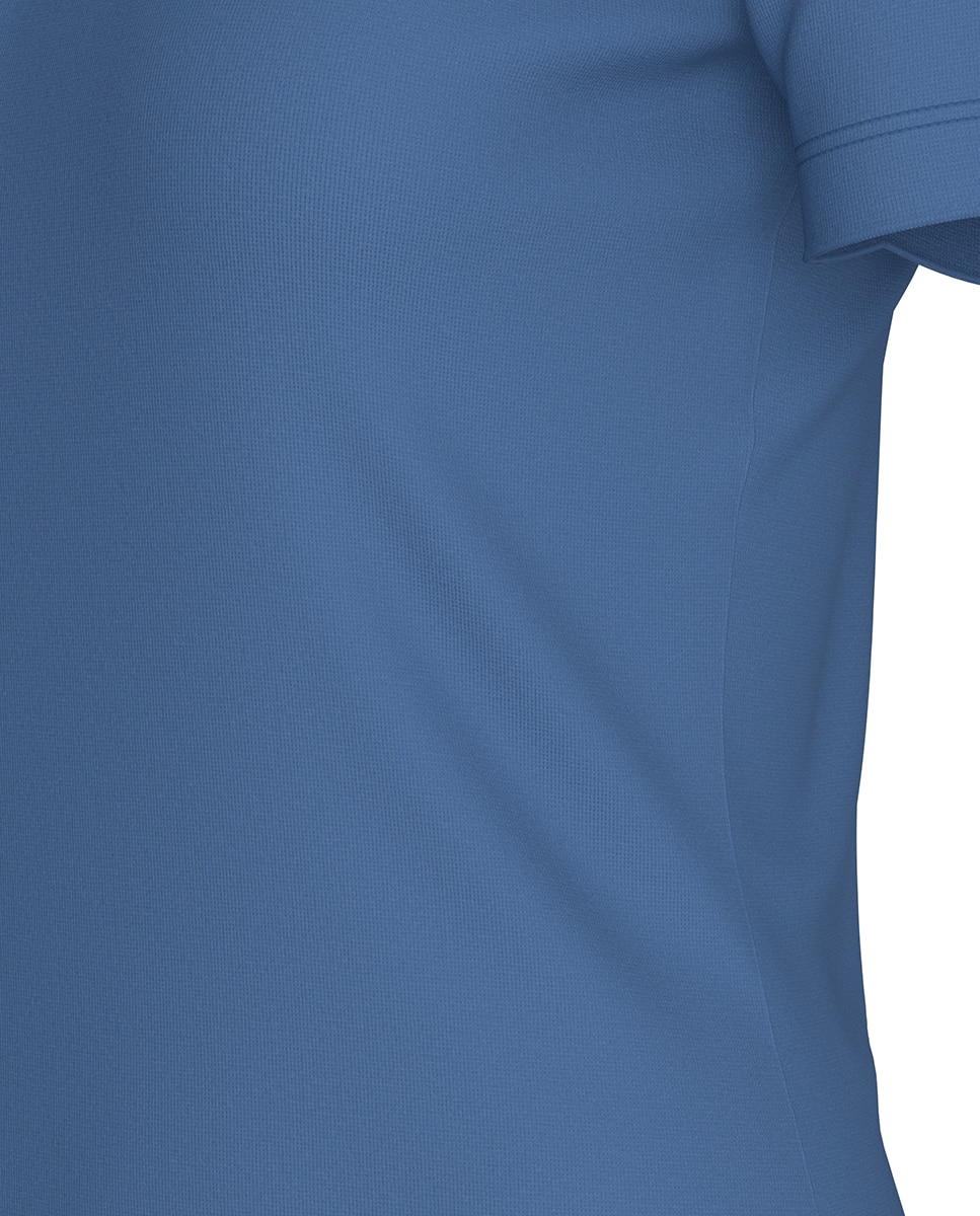 T-shirt de Silhueta Slim com Decote em Bico Azul-índigo-8