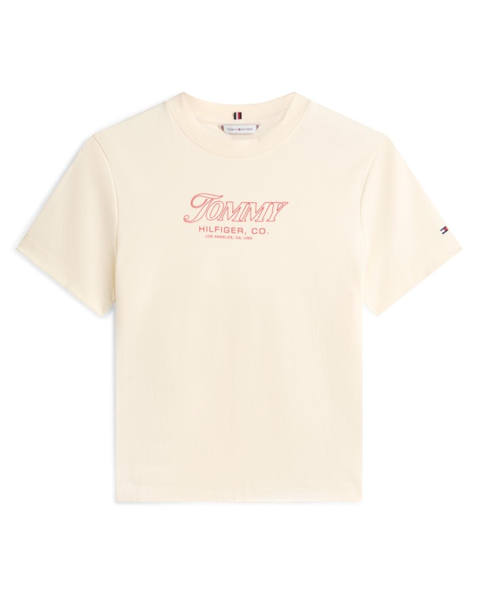 Imagem 0 de T-shirt de mulher com manga curta e logótipo à frente
